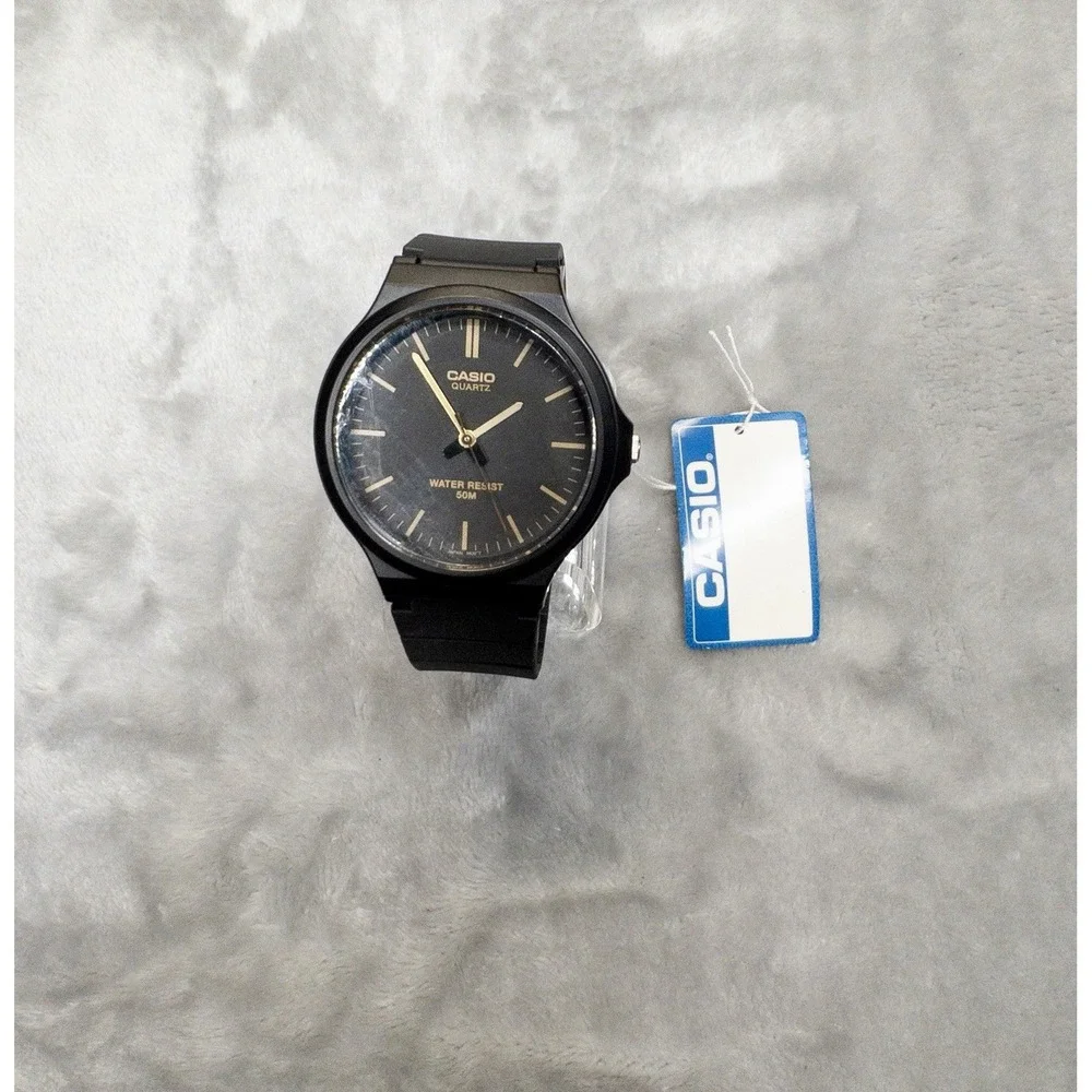 Casio MW240-1E2V Mens 41mm Watch Black And Gold